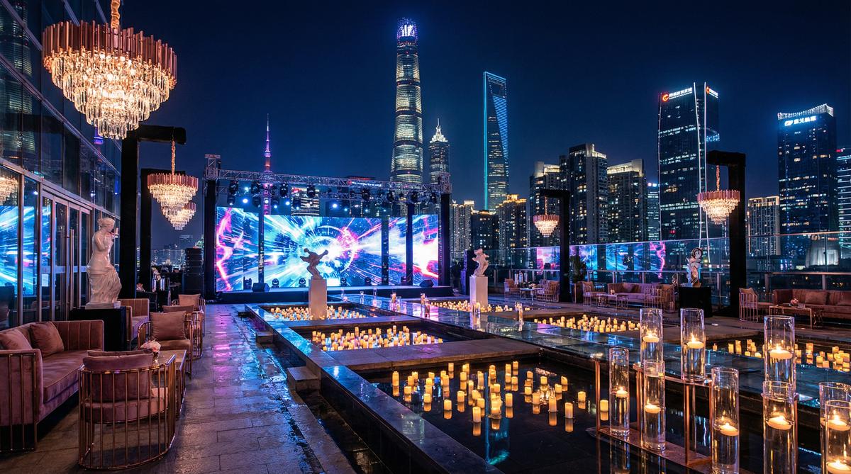 幼幼传媒精选城市夜景航拍传媒